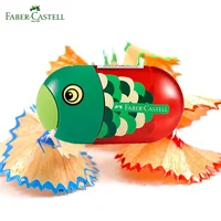 Faber-Castell Double Hole Pencil Sharpener with Built-in Eraser | Mini Cute Manual Sharpener Students Portable Travel Stationery 1