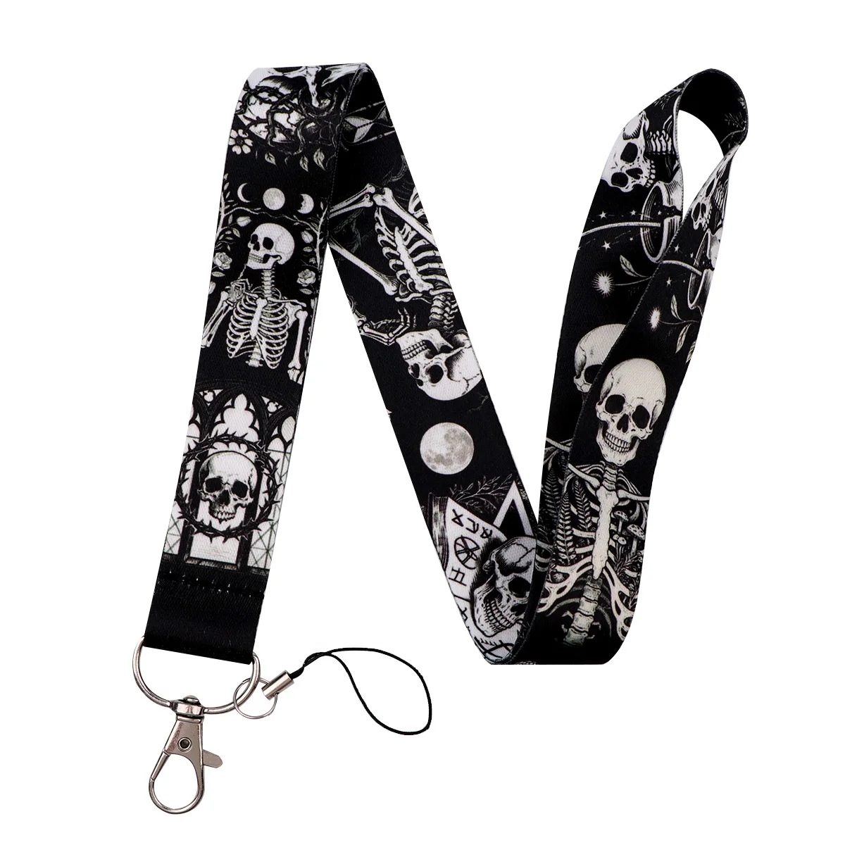 Skeleton Design Lanyard Card Holder and Badge Neck Strap