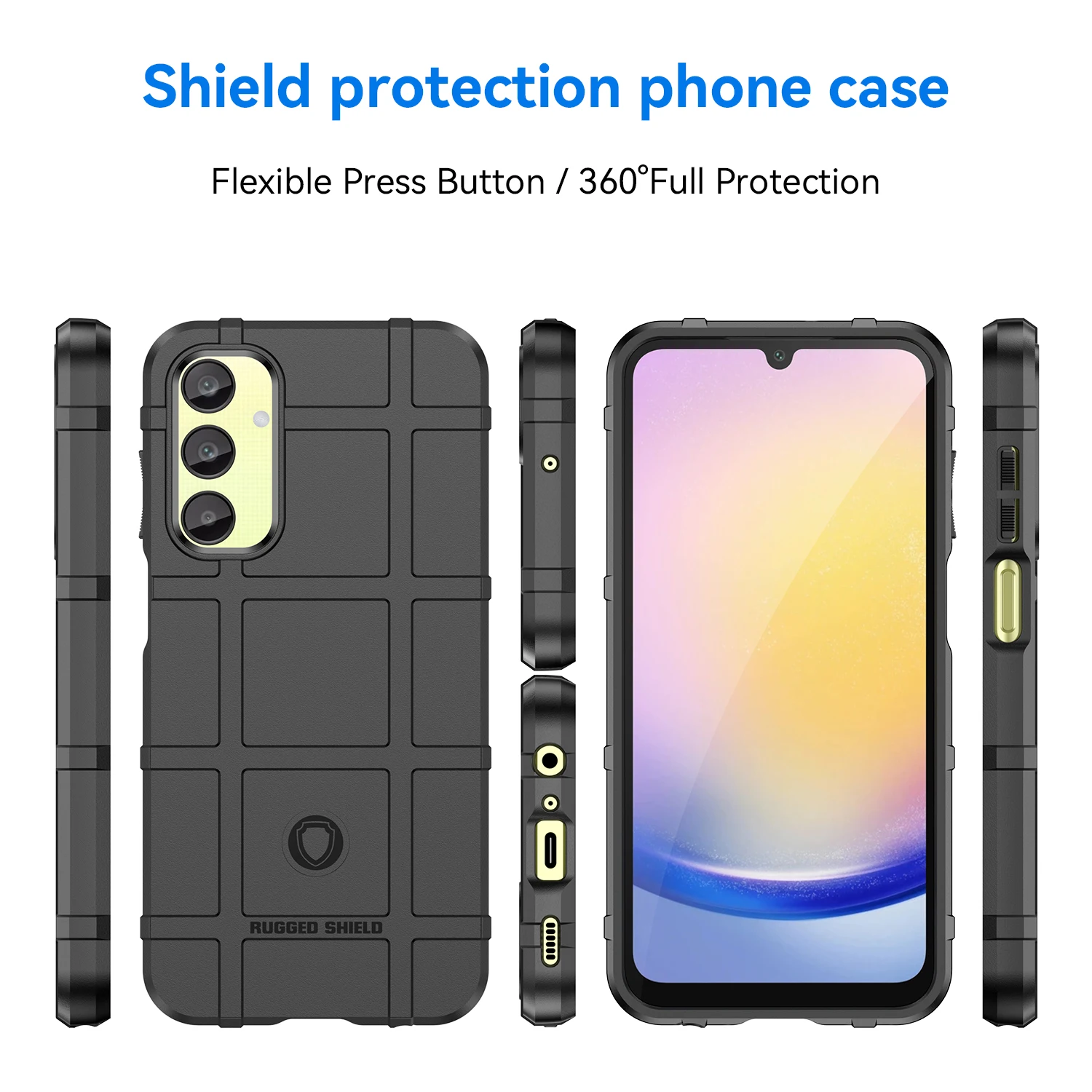 Soft Shield Anti-Knock Matte Back Cover for Smartphones - Heavy-Duty Armor Protection Case