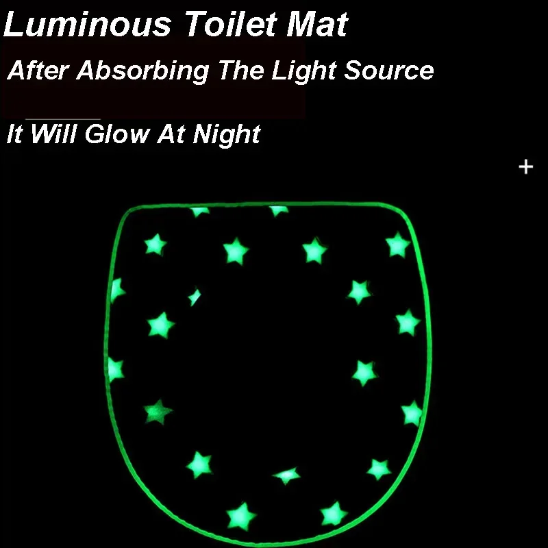 Luminous Toilet Seat Cushion Soft Warm Mat Universal Washable Removable Zipper Cover Bathroom Toilet Seat Cover toilet seat cover toilet seat cushion