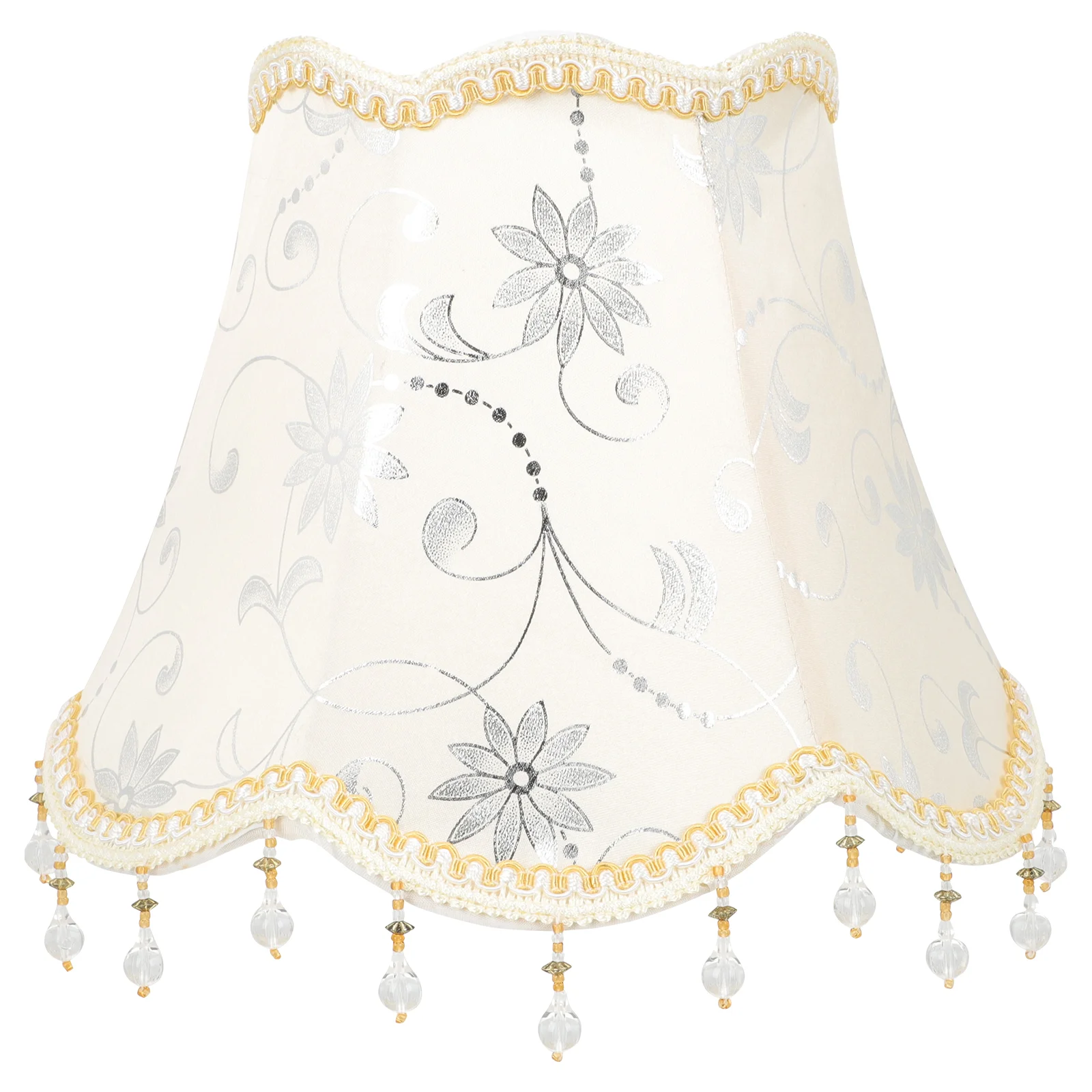 

Scallop Dome Lamp Shade European Style Fabric Lamp Shade Clip On Bulb Chandelier Lamp Shade Barrel Fabric Lampshade Table Wall