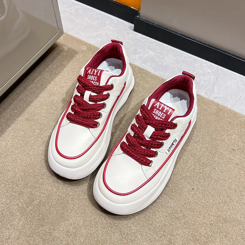 2022 New Shoes Women's Shoes On Offer With Free Shipping Pu  Platform Round Toe Pu Adult Casual Flats Platform Shoes