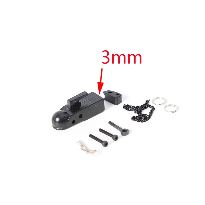 Metallkupplung Anhängerhaken Kugelschnalle Simulation Link Komponente für Traxxas TRX-4 90046 90047 SCX10 1/10 RC Crawler Car – Detail 6