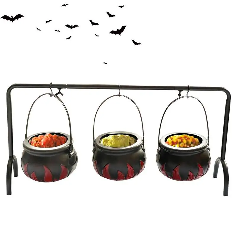 

Halloween Cauldron Serving Bowls Witches Cauldron Pot Candy Bowl Halloween Accessories Fun Eerie Cute Witches Cauldron Serving