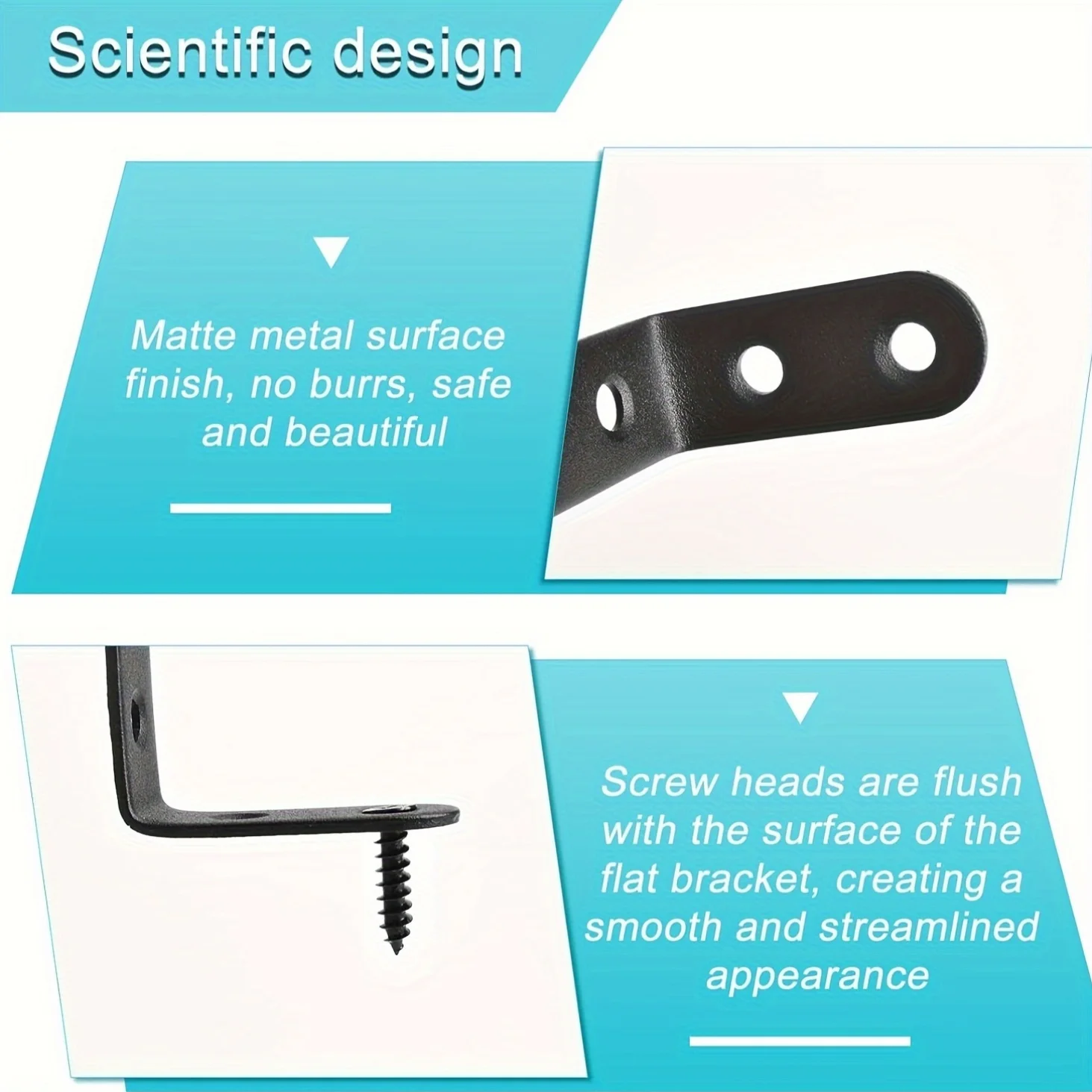 Description Picture 4 of itemheavy-duty metal L-shaped brackets with screws for repairing wooden furniture, cabinets, and chairs