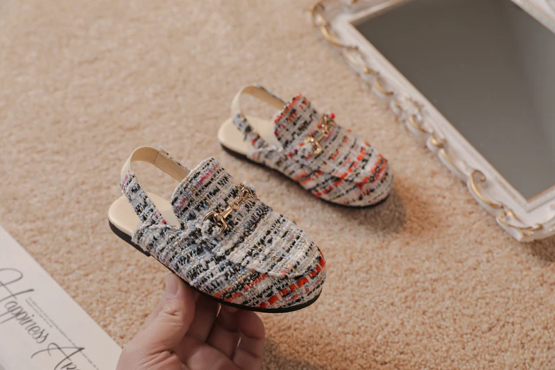 child shoes girl Summer 2022 Kids Shoes Children Outdoor Slides Baby Girls Gold Slippers Toddler Bling Brand Flats Princess Slides Slip On Shoes children's sandals