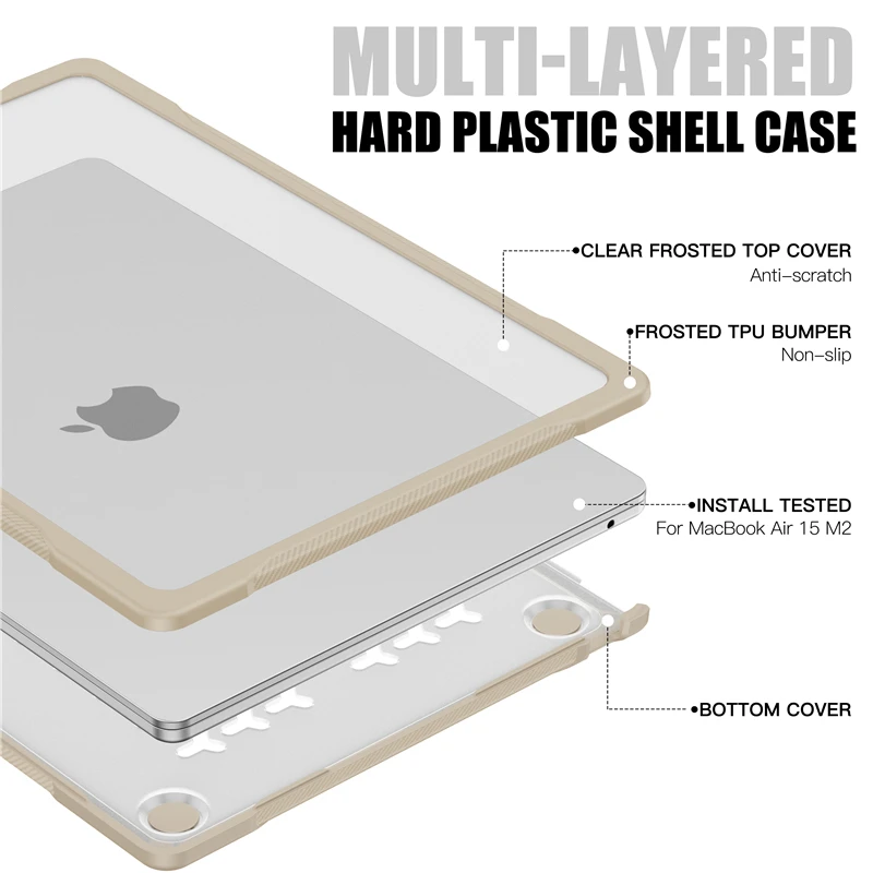 Premium Laptop Case with Touch Pad Membrane & Keyboard Film Cover
