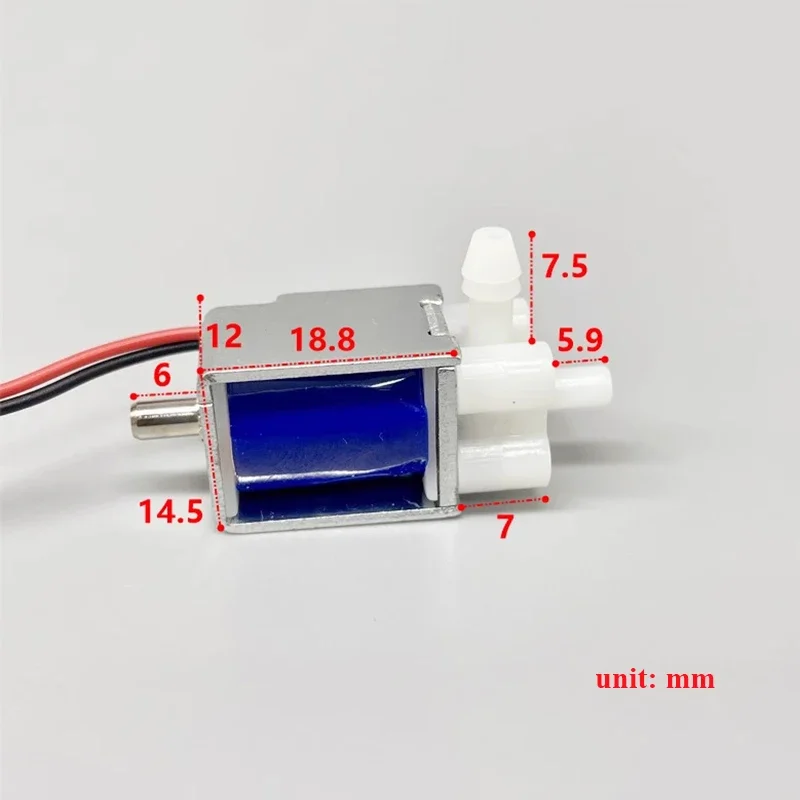 DC 3V 3.7V 2위치 3방향 N/C N/O 소형 미니 전기 솔레노이드 밸브 마이크로 공기 흐름 제어 밸브 DIY 모니터 의료 기기