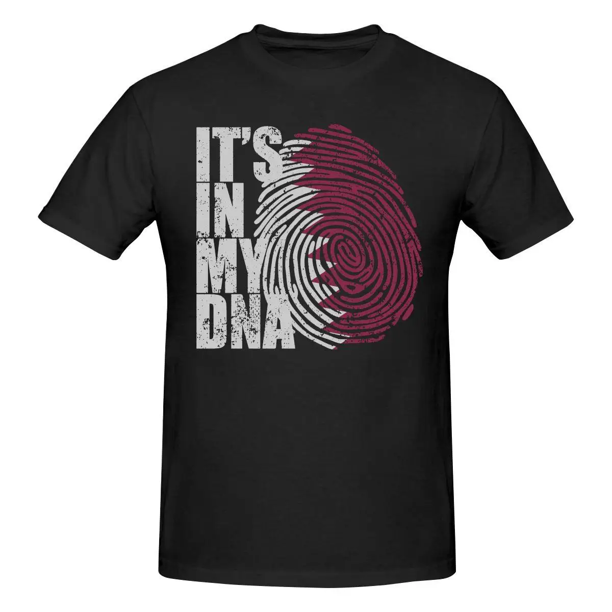 

Qatar It's In My DNA T Shirt Cotton Crewneck Short Sleeve Custom Men T Shirt