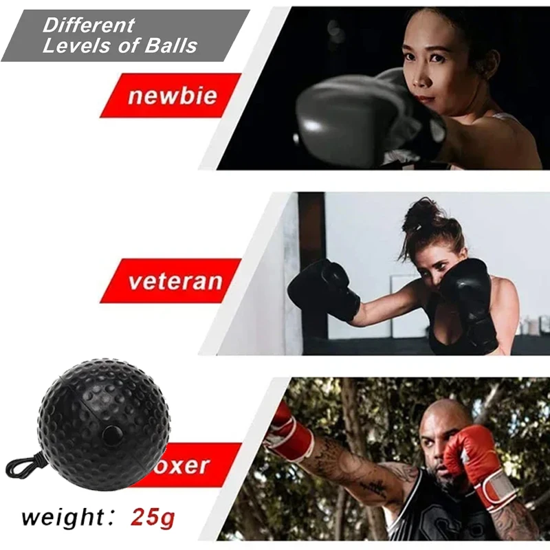 Boxing Reflex Ball Set with Headband Perfect for Reaction Agility Punching Speed Fight Skill and Hand Eye Coordination Training