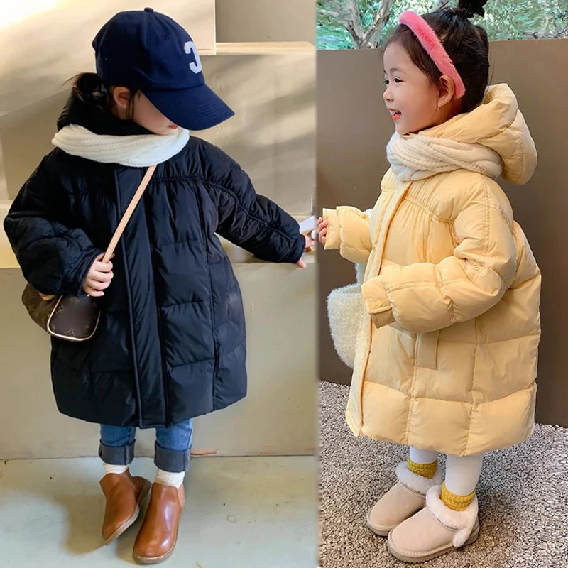 Parka Snowsuit, Winter 3-9 Years Kids Warm Down Jacket for Girls, Fashion Long Hooded Children Outerwear, Toddler Girl Clothes, Down Jacket, Children Jackets, Girls Coat