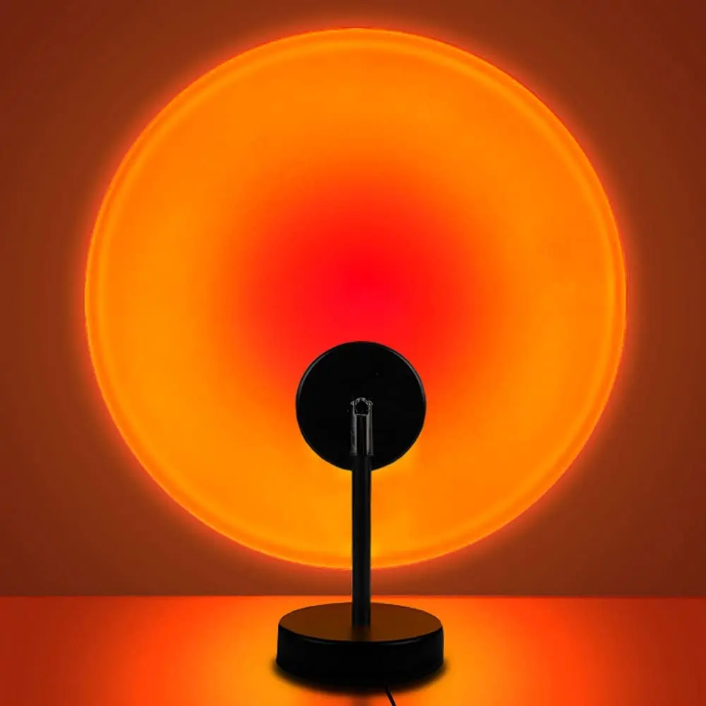 

USB Rainbow Sunset Red Projector Led Night Light Sun Projection Desk Lamp for Bedroom Bar Coffee Store Wall Decoration Lighting