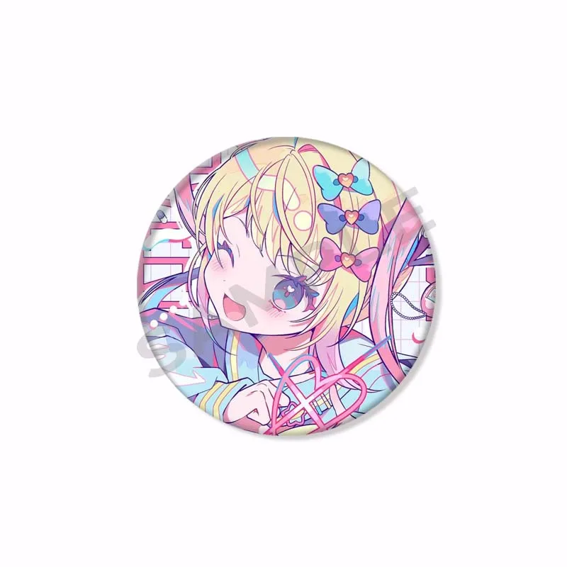 Needy Girl Overdose Cute Cartoon Button Pin Pixelation KAngel Ame-Chan Gothic Lolita Brosche Abzeichen Tasche Dekor Fans sammeln 50 mm – Detail 13