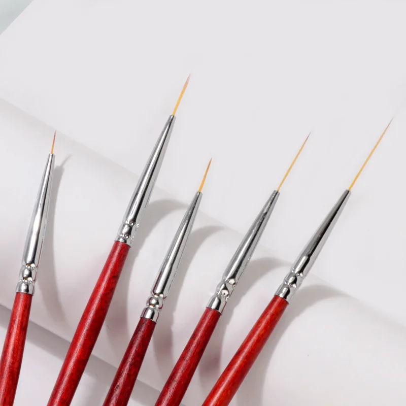 1~8PCS Nail Brush Acrylic French Stripe Line Painting Drawing Flower Pen Gel UV Polish French Nail Liner Pens Manicure Tool 3