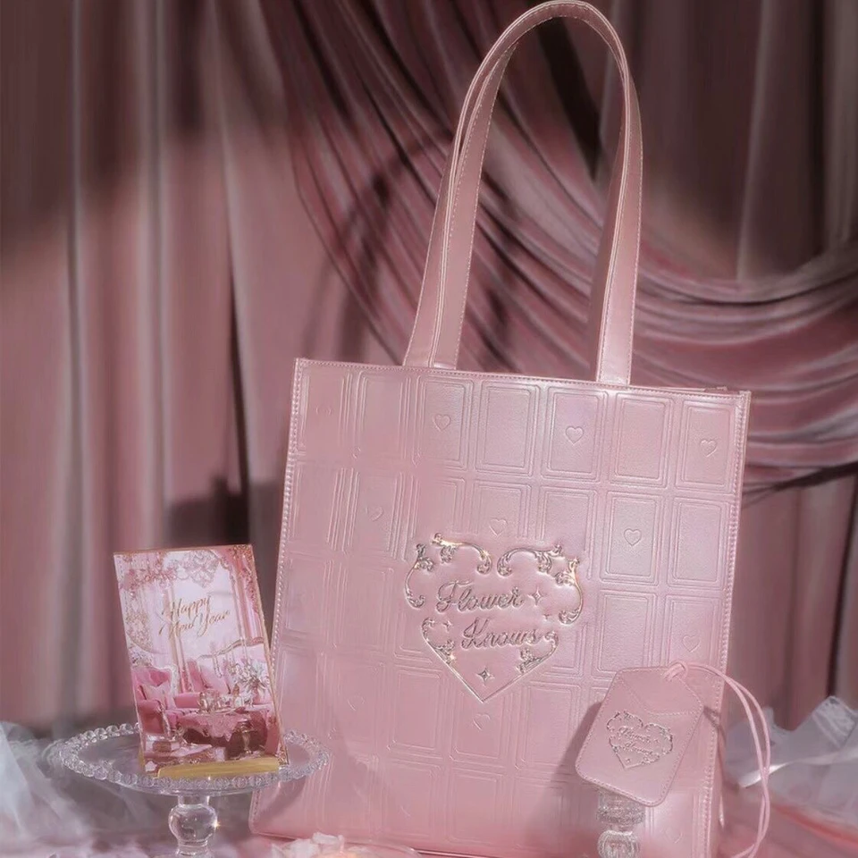 Flower Knows Travel Tote Bag Pink Crossbody Bag Luxury Bags For