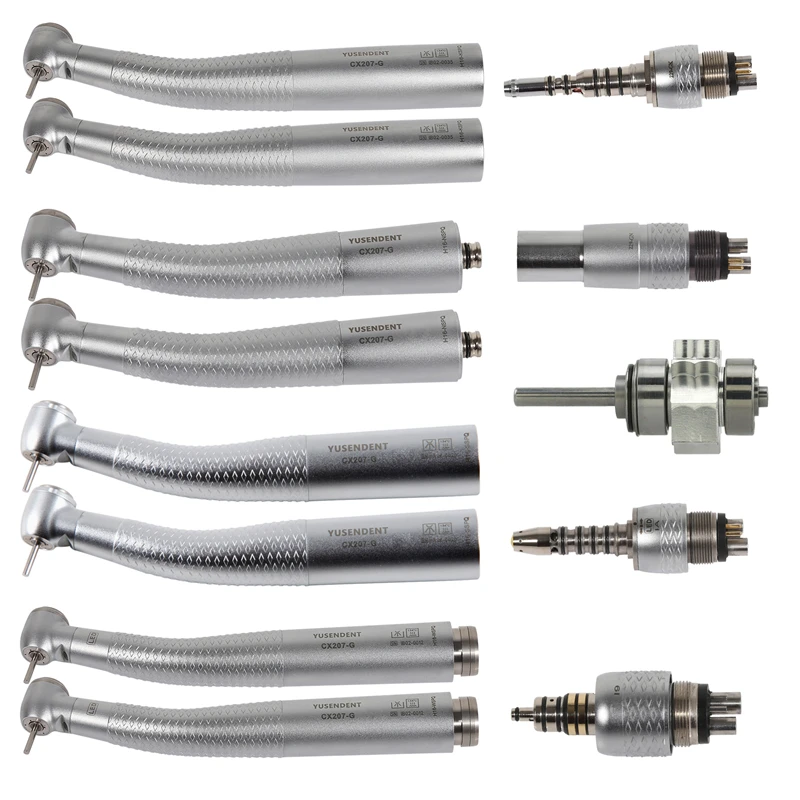 

Dental Fiber Optic LED Light Push Button Handpiece fit NSK Sirona COXO Coupler / Rotor Extra