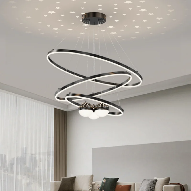 

LED pendant lamp Luxury Postmodern Living Room Creative Starry Restaurant Chandelier Simple Home Warm Bar Bedroom Light