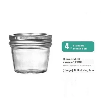 צנצנות מייסון עם מכסה, פה רחב צנצנות זכוכית לטיגון, מרכזיות, טחינה, אחסון, מכין ארוחת אוכל, סלט, ג'אם