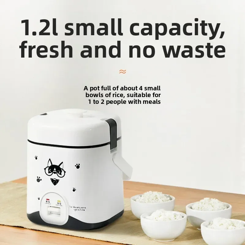 내구성이 뛰어난 12V/24V/220V 자동차 가정용 이중 목적 1.2L 미니 밥솥 논스틱 야외 조리 냄비 2026