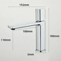 BAKALA Basin Faucet Black/Chrome Face Single Handle Deck Mounted Sink Taps Cold and Hot Mixer for Bathroom Crane Fauc 5