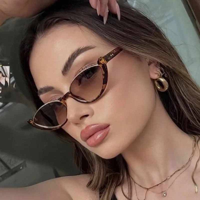 Vintage Dreieck Cat Eye Frauen Sonnenbrille Persönlichkeit PC Rahmen Harz Objektiv Reise Brillen Angeln Gläser Reiten Brille