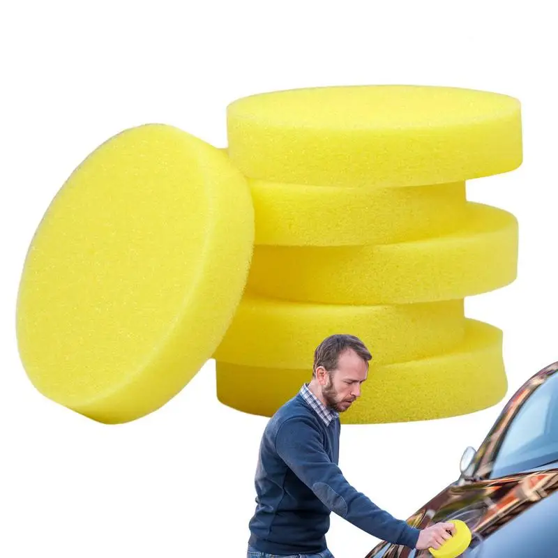 

Soft Car Foam Sponge Wax Applicator Cleaning Detailing Pads Car Waxing Polish Pad Home Glass Car Wash Care Car Cleaning Kit