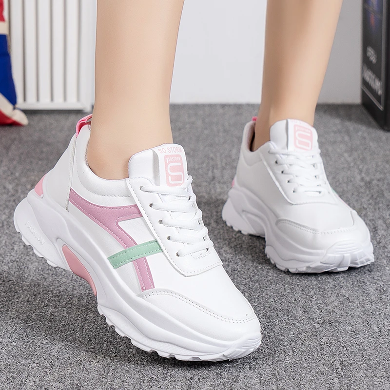 Sneakers da donna moda Casual Platform scarpe sportive donna comode scarpe  da ginnastica bianche traspiranti con plateau femminile _ - AliExpress  Mobile
