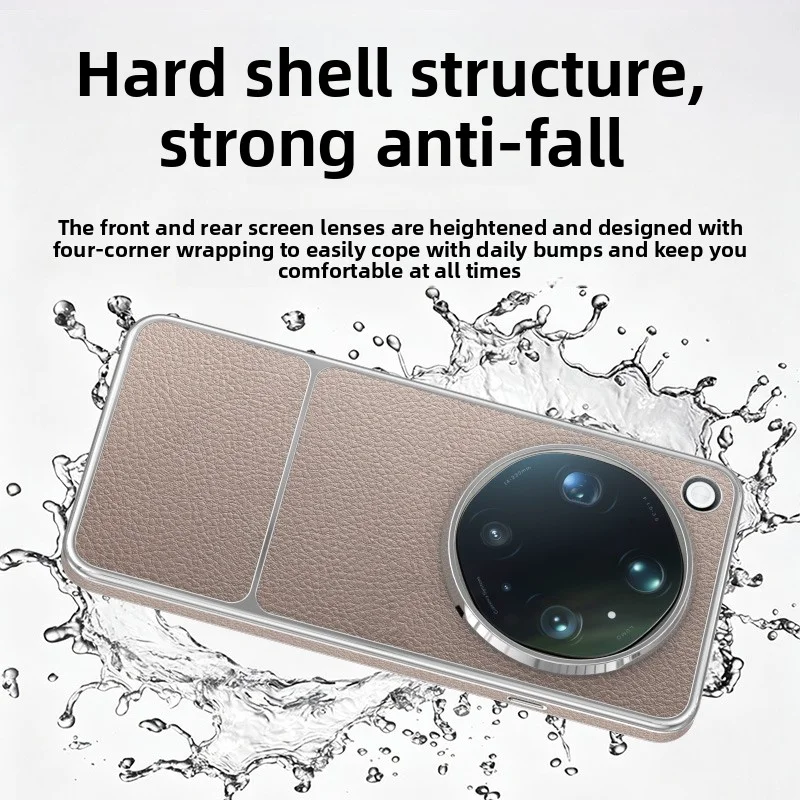 Luxury PU Leather Magnetic Wireless Charging Protective Back Cover Case