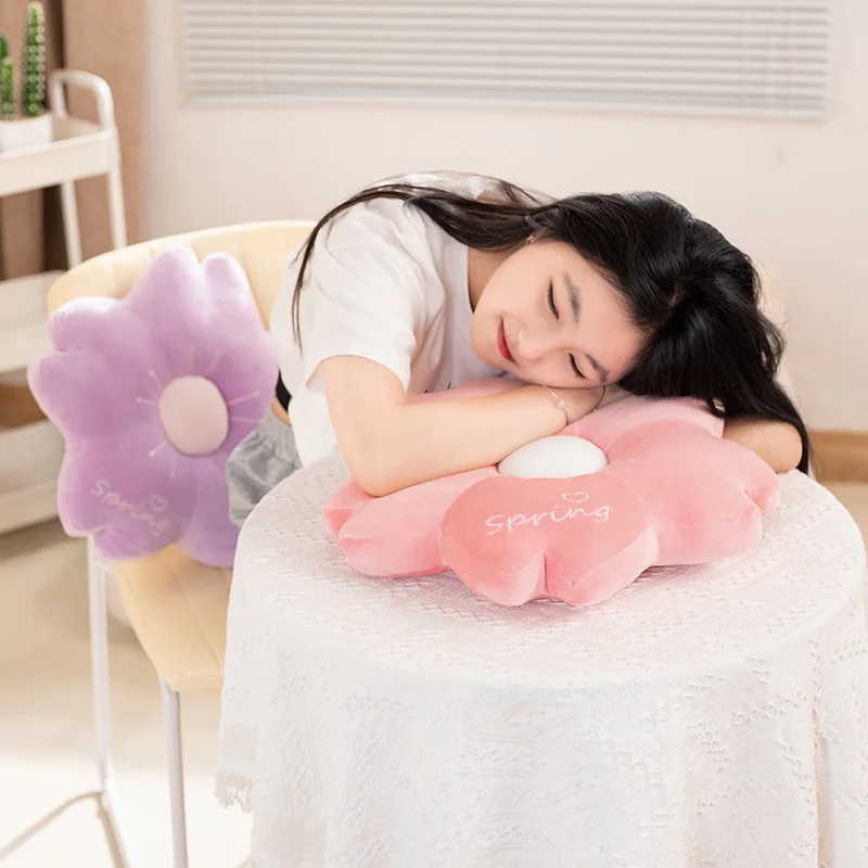 Aodafei Peluche Cuscino Forma Fiore,Cuscino Fiore Cuscini Decorativi Bambini,Fiori di Peluche Cuscino da Divano,Rosa Ciliegio Fiore Peluche Cuscino,50 cm