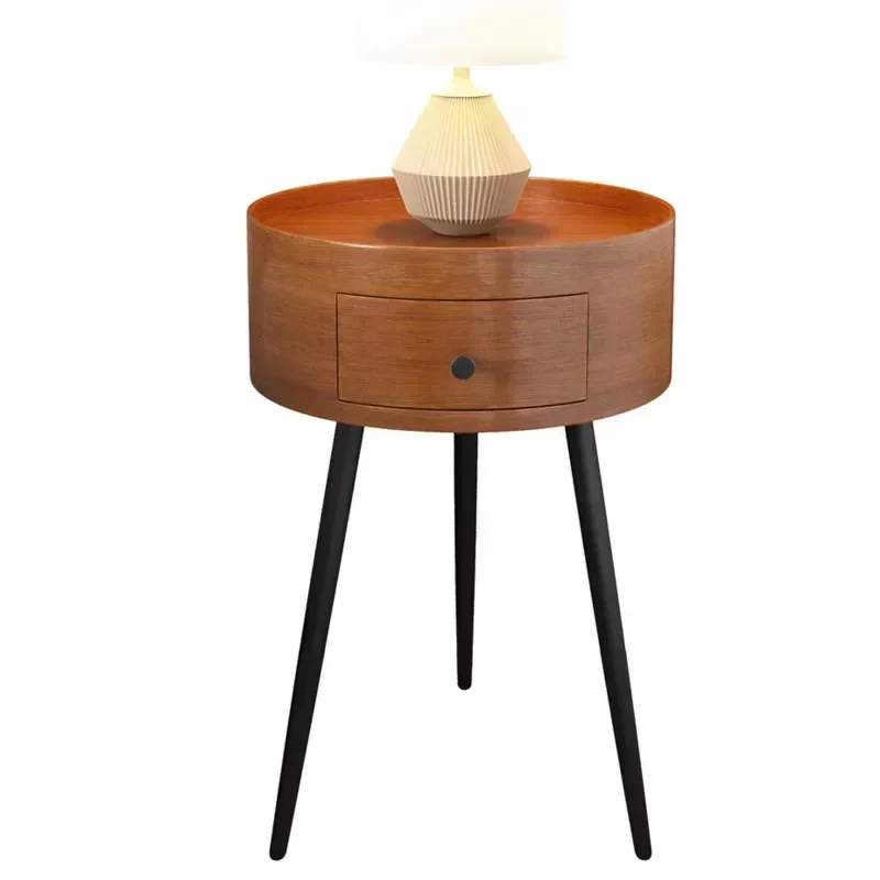 Round UltraNarrow Furniture for Living Room Modern Simple Nordic Light Luxury Small Hotel Homestay Bedside Table