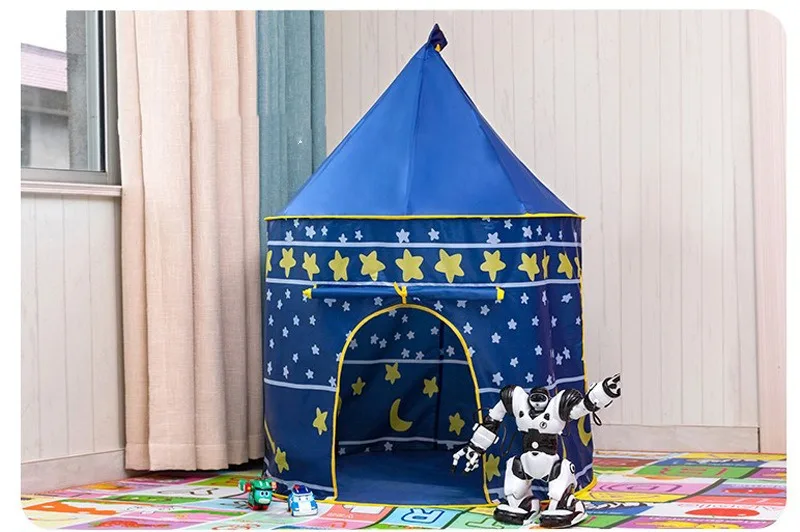 135CM Portable Kids Tent Toys Folding Tents Baby Play House Boys Girls New Cartoon Castle Children Room Decor