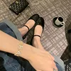 Women Flats Mary Jane Ballet Shoes Female Round Toe Glossy Leather Flats Female Dance Ballets Party Ball Bridal Wedding Shoes 5