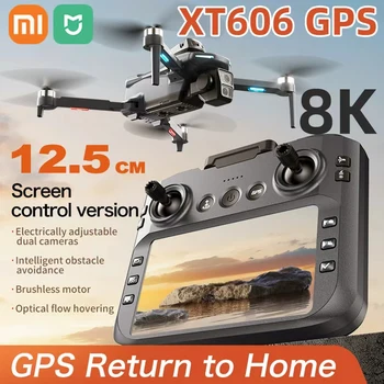 Drone GPS Xiaomi Mjia XT606 con Doppia Fotocamera 4K Professionale e 8K HD, Gimbal e Rotazione a 360° ° Droni giocattolo quadricotteri RC brushless con sistema anticollisione