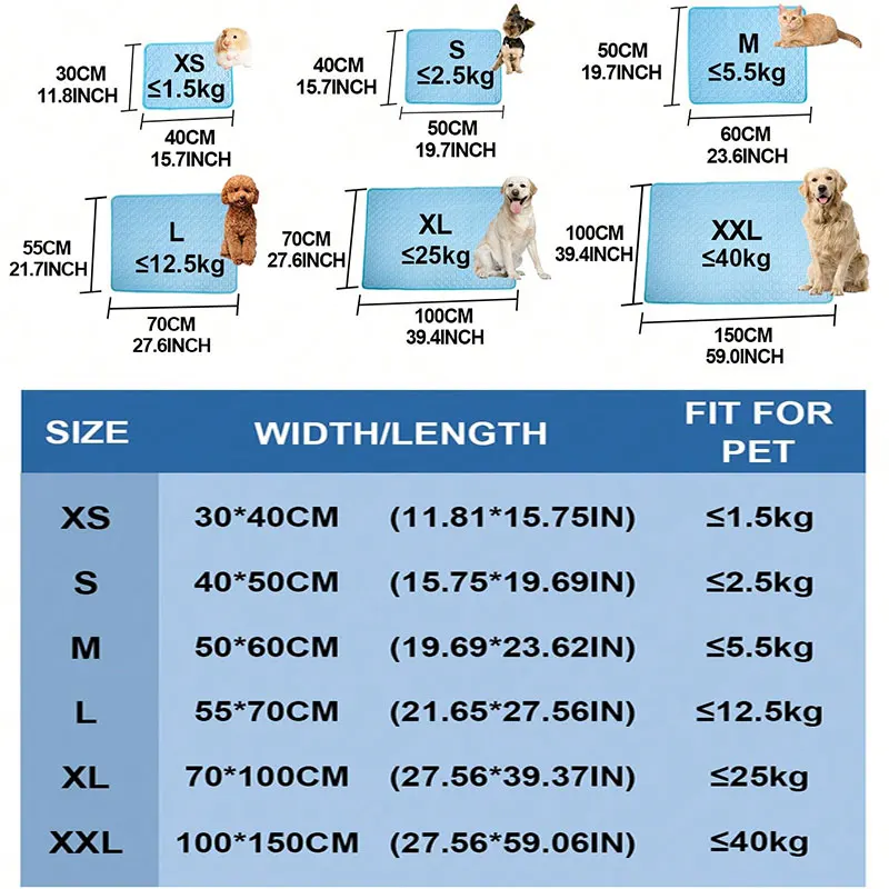 Pet Cooling Mat Dogs Self Cooling Mat Pet Cat Cooling Mat And Sleeping Pad For Pets Summer Washable Ice Silk Breathable