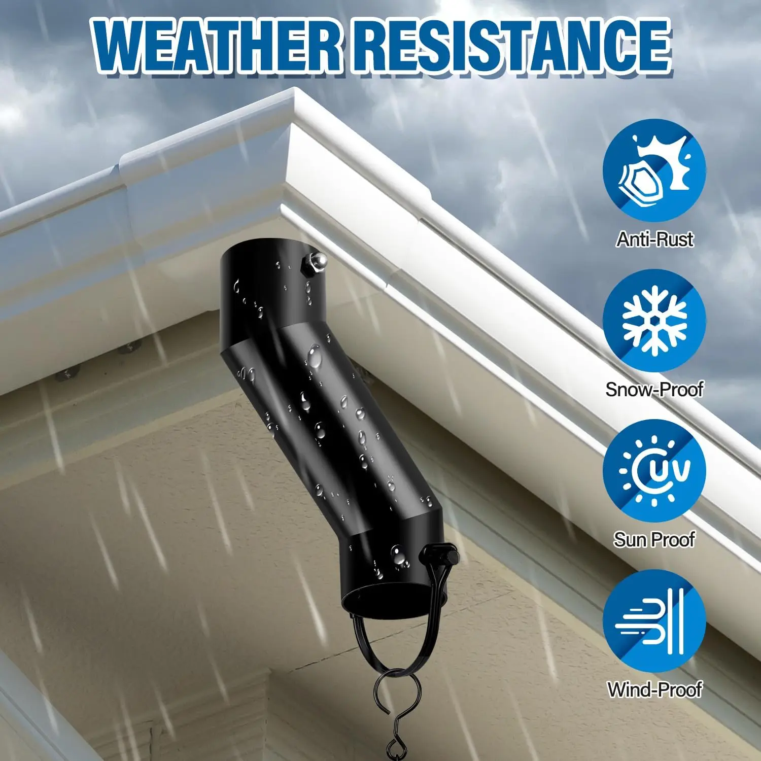 Rain Chain Gutter Adapter Kit Stainless Steel Eave Rain Chain Adapter For Gutter Downspout Outlets Installer