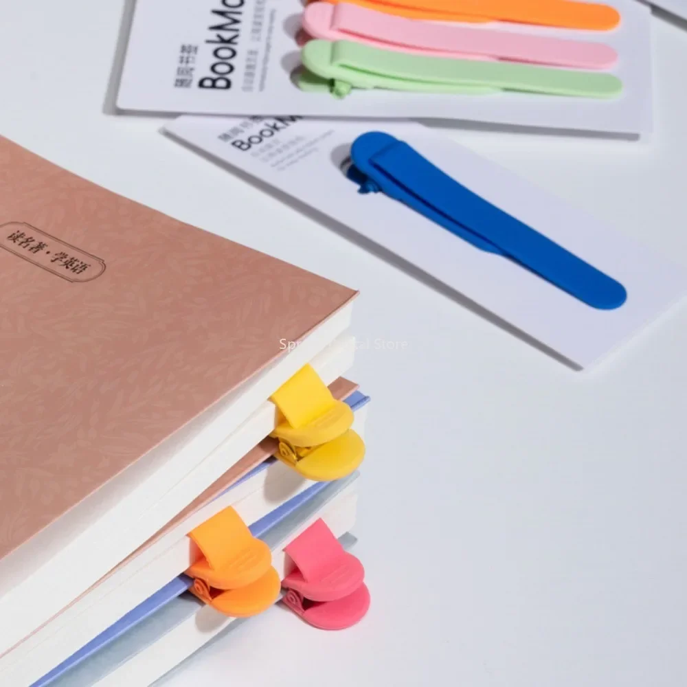 Silicone Bookmark 1/3Pcs Automatically Follows Page Flipping Student Office Stationery Home School