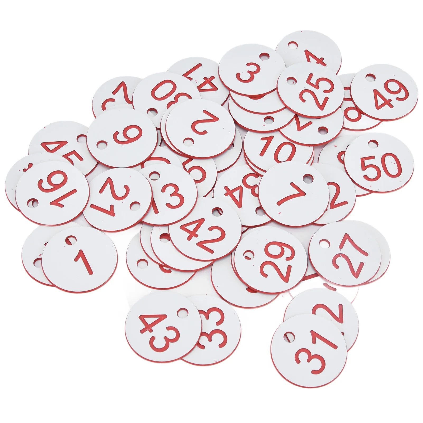 1-100 Beehive Tag Numbered Sign Labels White Red ABS Round Hole Livestock Beekeeping Supplies beekeeping tools beekeeping accessories