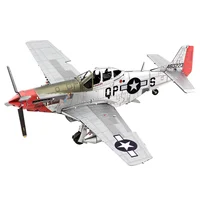 P-51D 3D Metal Puzzle model kits DIY Laser Cut Puzzles Jigsaw Toy 1