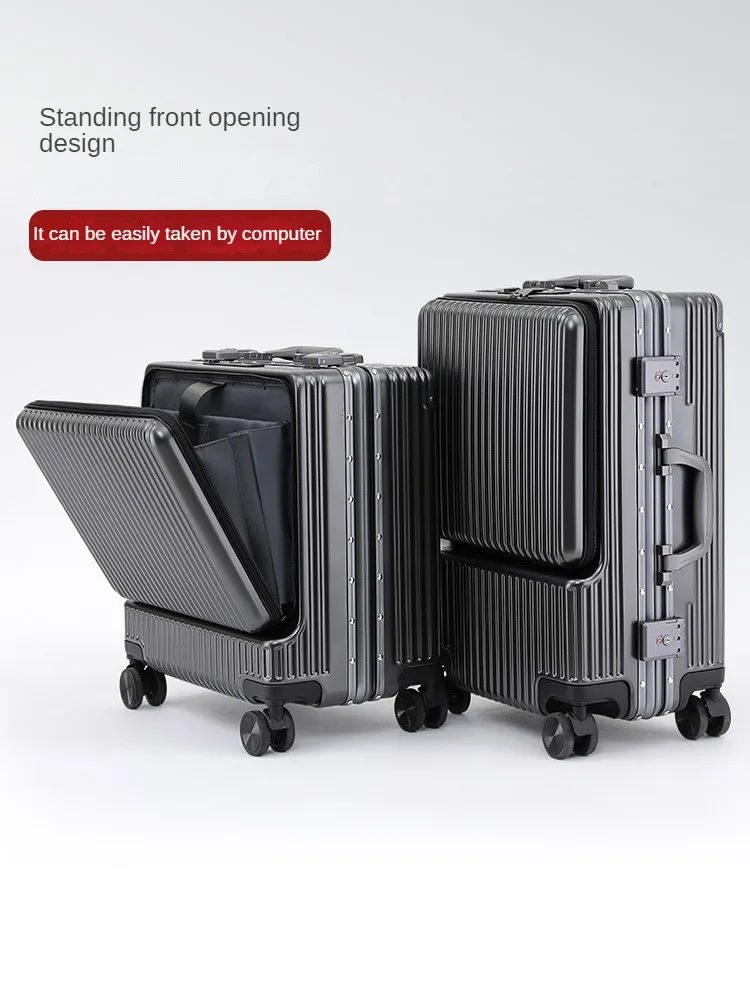 

Rod rechargeable boarding universal wheel aluminum frame travel box
