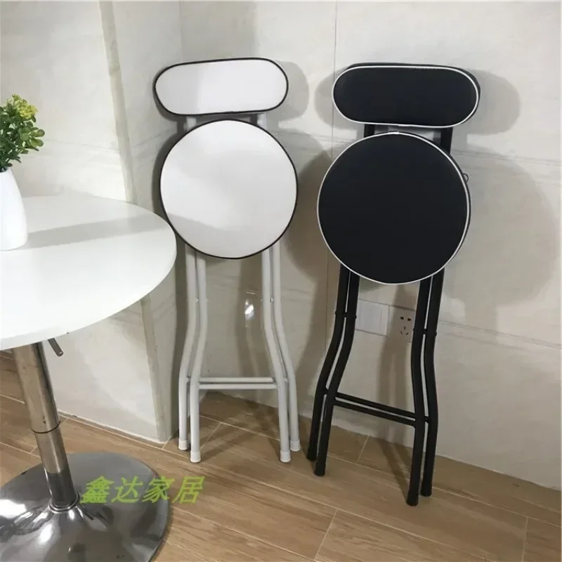 Foldable Bar Chairs Modern Simple Bar Stool for Home Cash Register Portable High Chair with Backrest Stool bar chairs