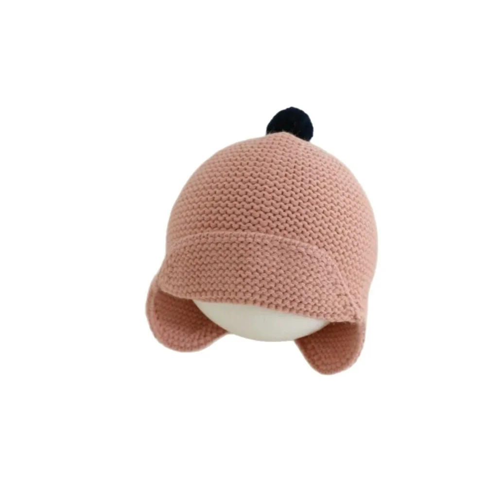 New Warm Winter Earmuffs Cute Design Windproof Earflap Hat Solid Color Ear Protection Cap Boys Girls