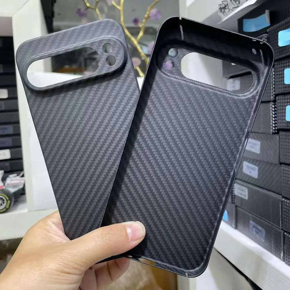 

Жесткий чехол из настоящего углеродного волокна для Google Pixel 9 Pro, ультратонкий противоударный чехол с защитой от падения для Google 9 Pro, защитный J5F7