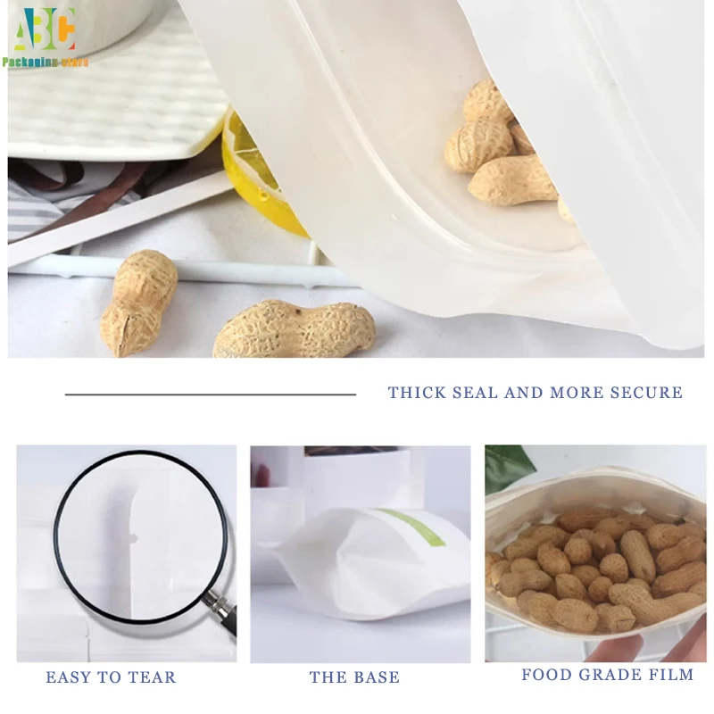 Custom Resealable Ziplock Food Pouches with Clear Window – Stand-Up Doypack Bags for Sn... - SKU RFP16383 - UGI Packaging