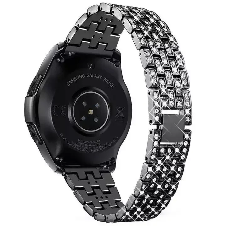 Elegant Metal Diamond Bracelet - 20mm Luxury Watch Band Strap