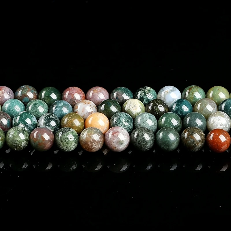 Natural Southern Jade Dark Stone Beads for Jewelry Making - Round Spacer Jasper Beads in Various Sizes