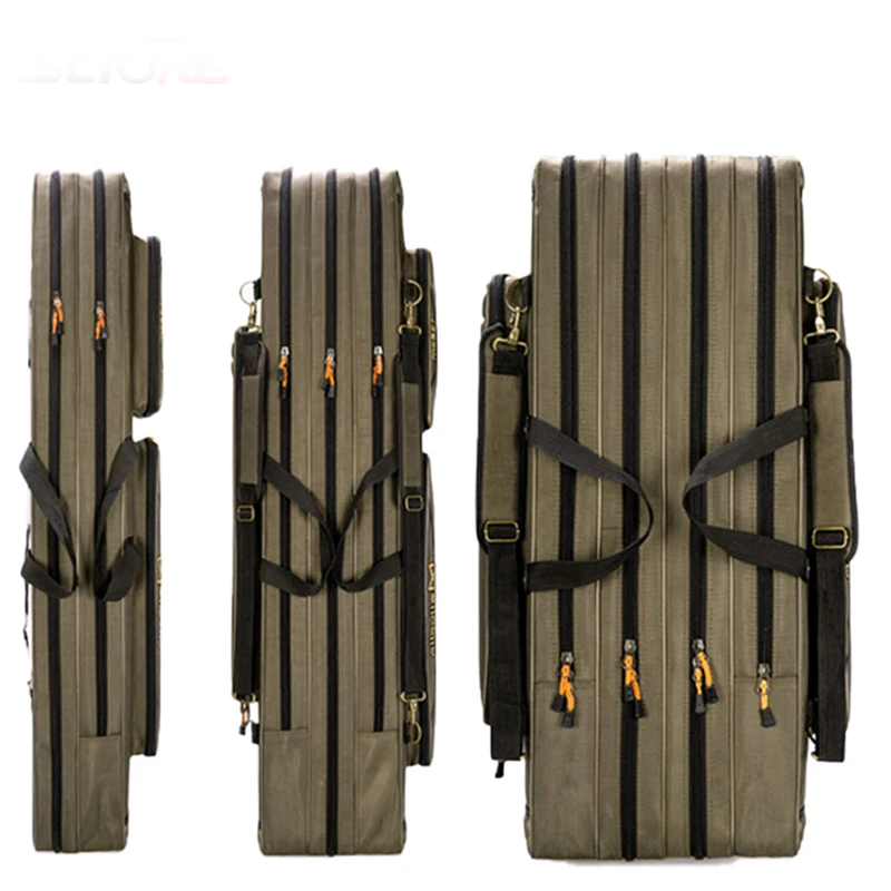 Grand sac de stockage pour cannes pêche 80-130cm - Sac Oxford épais pour équipement pesca homme