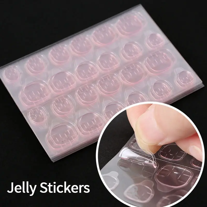 Nail Glue Double Sided Nail Glue Stickers Jelly Gel Glue False Nail Nails Bck Sticker Nails Accessories And Tools Reusable