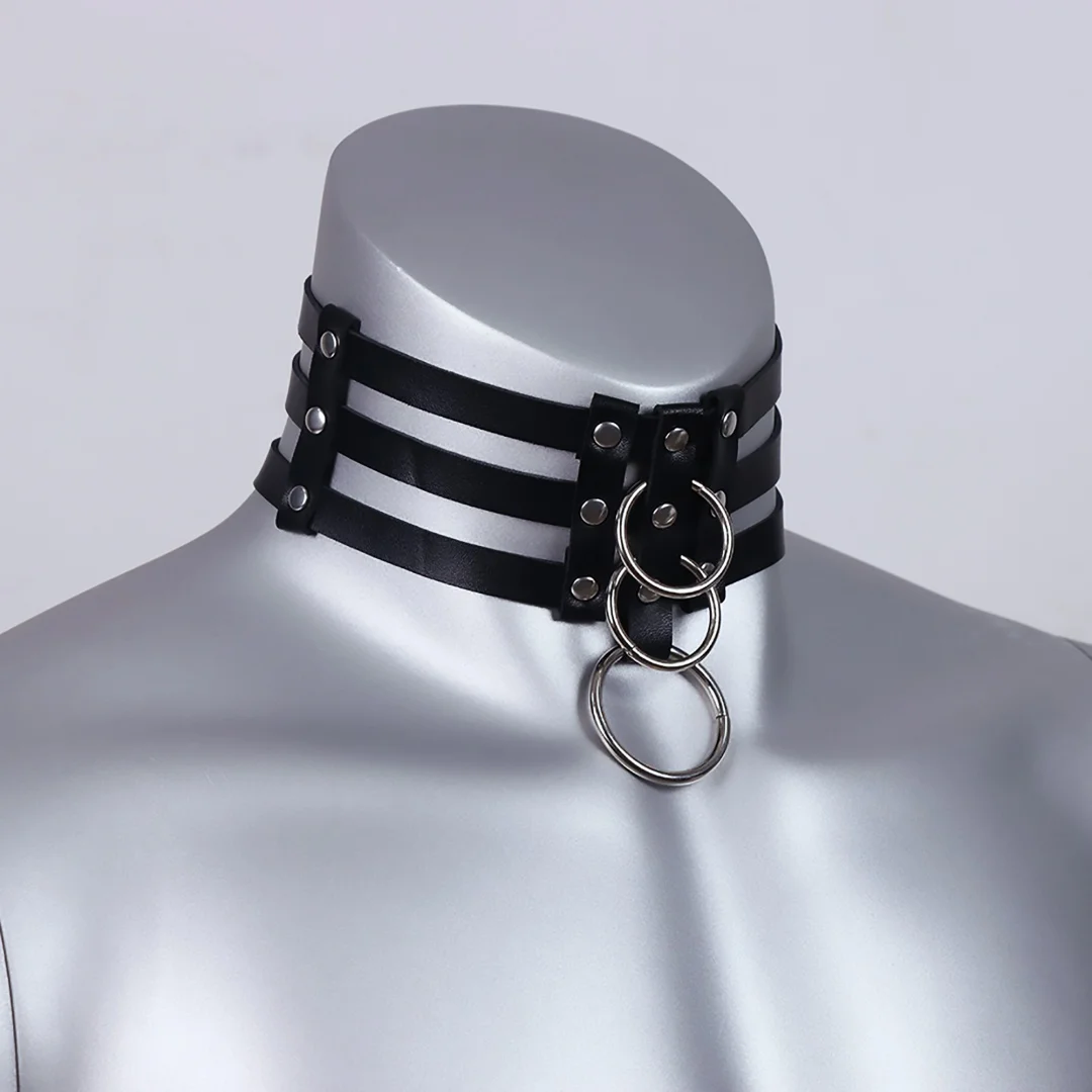 Harness Punk Gürtel Männer Leder Harness Kragen Punk Stil Hals Halskette Halsband Harajuku Gothic Kleidung Exotische Gürtel Zubehör – Detail 8