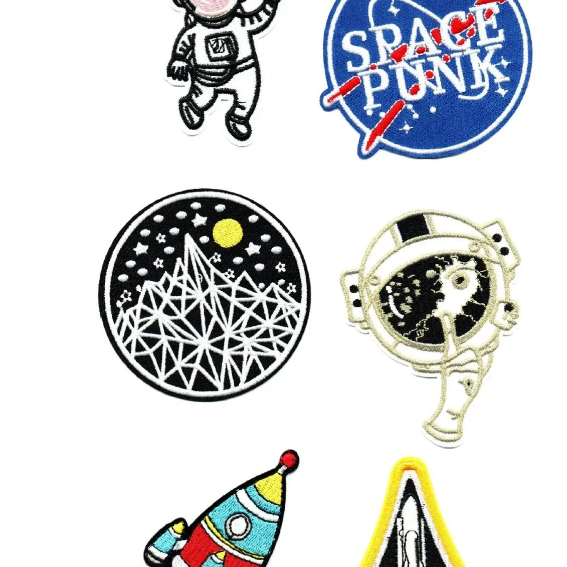 Wolfend 19-Piece Set Space Patch Iron-On Clothing Patches NASA Space Exploration Themed Fabric Accessories for Men Women Ki