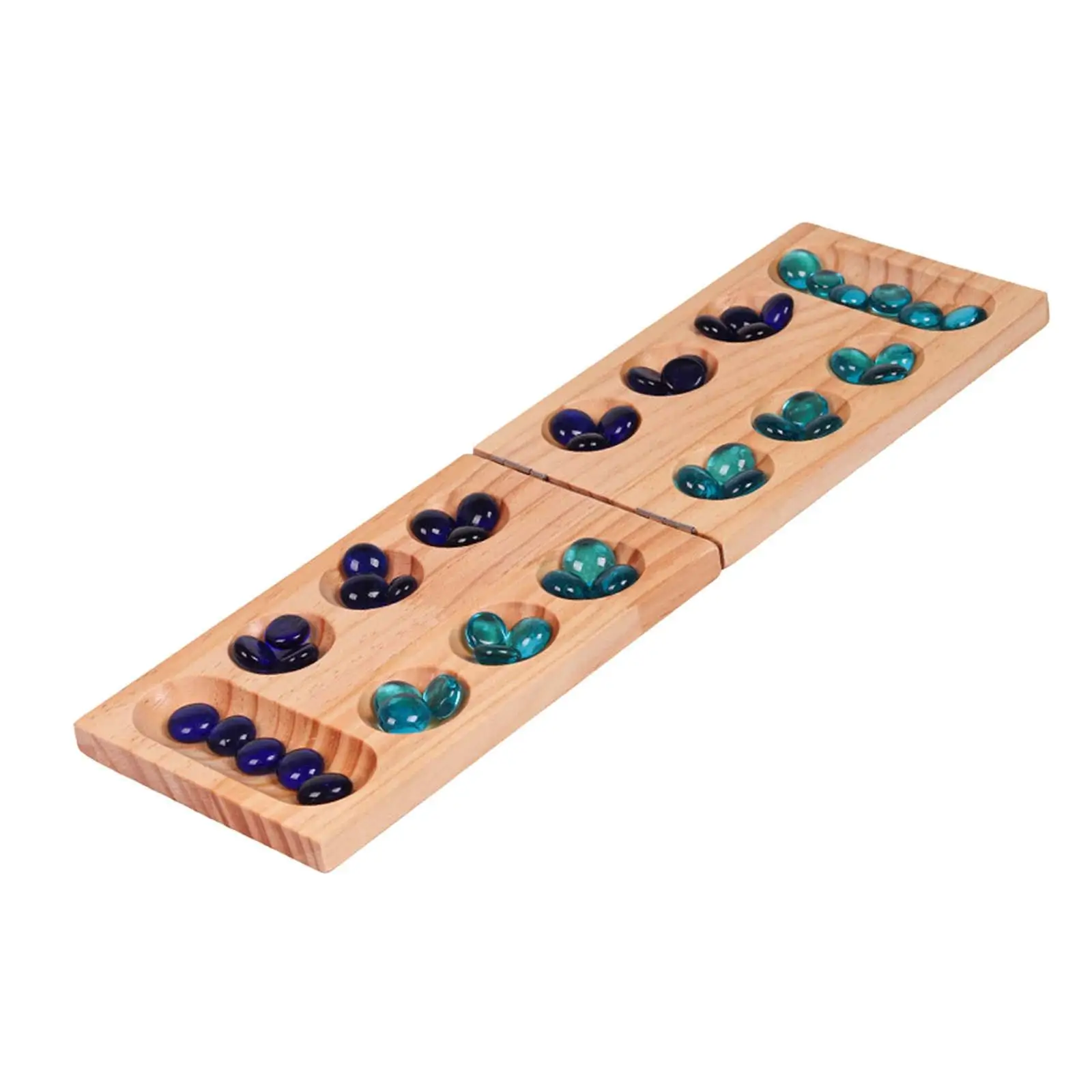 

Wooden Board Game Foldable Board Family Teen Children and Adults 48 Beads Classic for Entertainment Game Night Party Travel